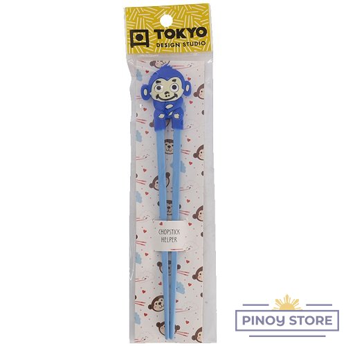 Chopsticks Helper Monkey, Blue (22 cm) - Tokyo Design
