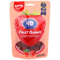 Ovocné želé s příchutí jahod 4D 65 g – Amos
