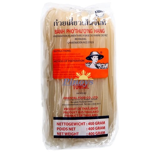 Flat Rice Noodles, Folded 10mm 400 g - Farmer