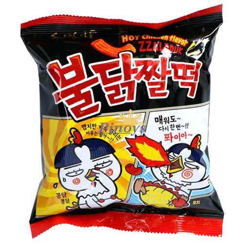 Pikantní snack Buldak Zzalddduk s kuřecí příchutí 120 g - Samyang