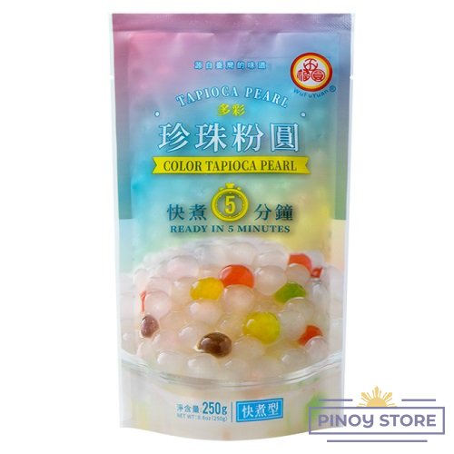Tapiokové perly pro bubble tea barevné 250 g - Wu Fu Yuan