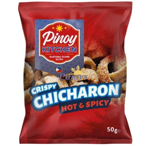 Crunchy fried pork skin - Chicharones Hot & Spicy 50 g - Pinoy Kitchen