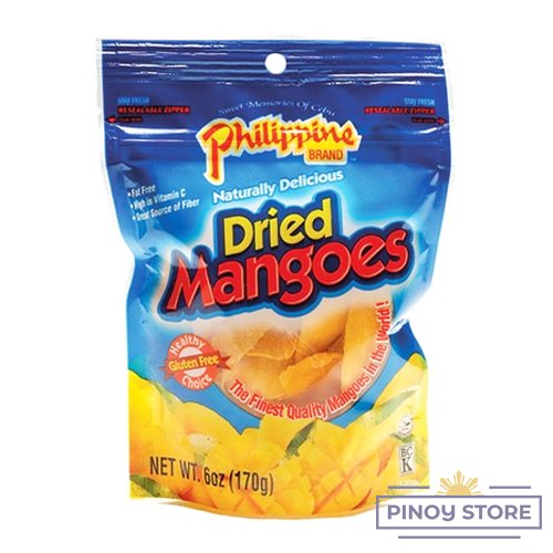 Dried yellow mangoes resealable pack 170 g - Philippine brand
