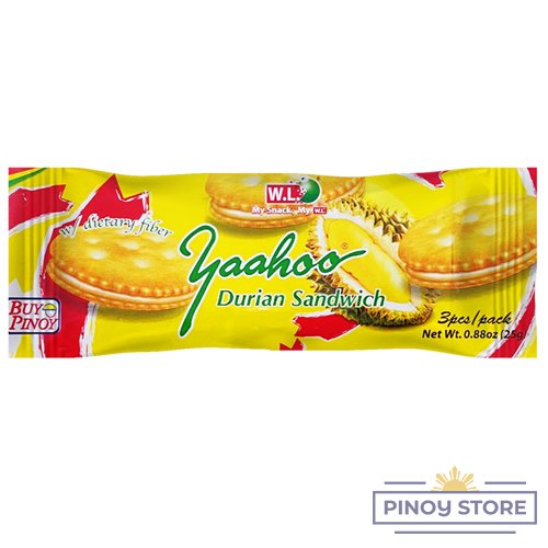Yahoo sušenky s krémovou náplní s Durianem 25 g - W.L.