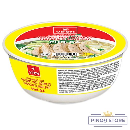 Instant Pho Ga Bowl, Rice Noodle Soup Chicken Flavour 70 g - Vifon