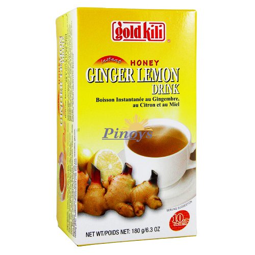Instant Ginger Lemon Tea Drink (10x18g) 180 g - Gold Kili