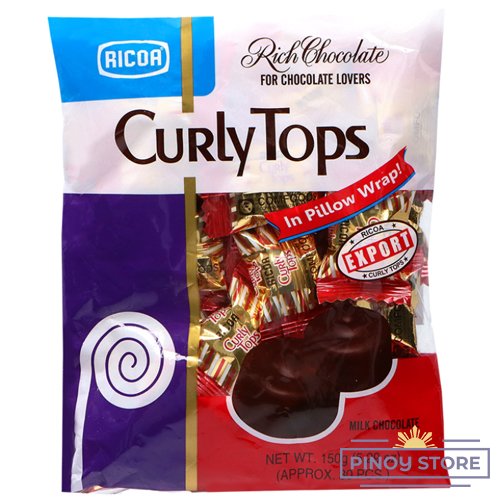 Curly Tops Chocolate Candy 150 g - Ricoa