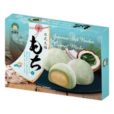 Rýžové koláčky Mochi s příchutí kokosu a pandánu 210 g - Szu Shen Po