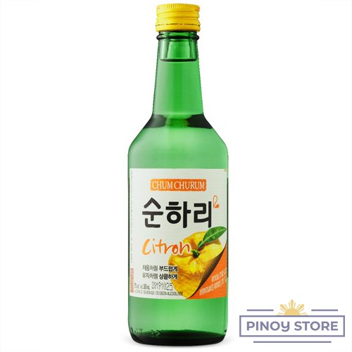 Soju Korean alcoholic drink Citron flavour 360 ml - Chum Churum