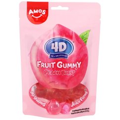 Ovocné želé s příchutí broskve 4D 65 g – Amos