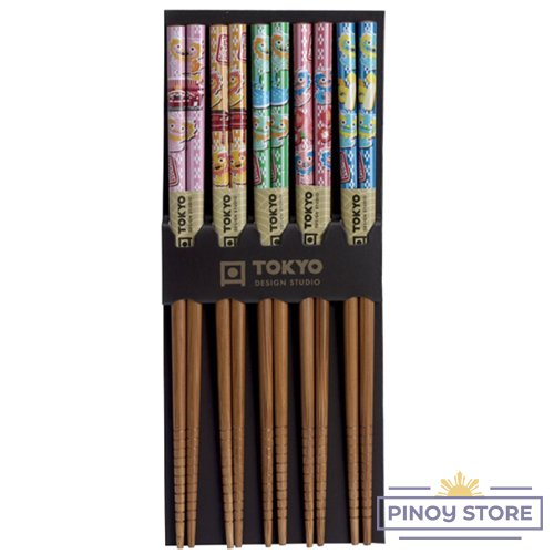 5 Pairs of Bamboo Chopsticks Comic - Tokyo Design