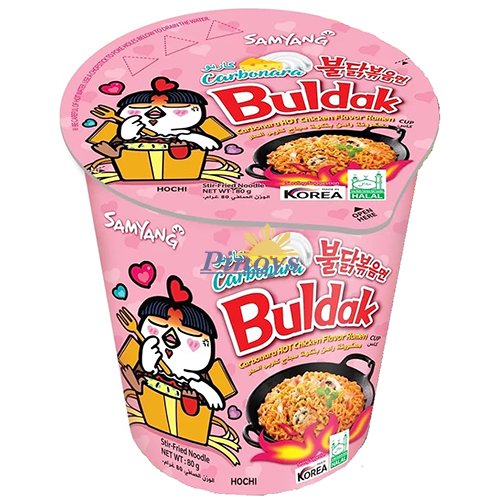 Nudle s příchutí pikantního kuřete Carbonara 80 g - Samyang
