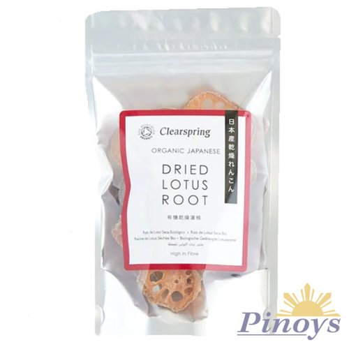 Organic Japanese Dried Lotus Root Slices 30 g - Clearspring