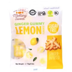 Zázvorové gumové bonbóny s citronem bez cukru 72 g - Melting Sweet