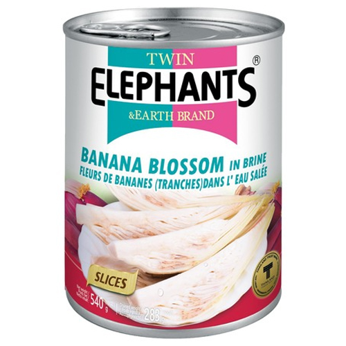 Banana Blossom Slices in Brine 540 g - Twin Elephants