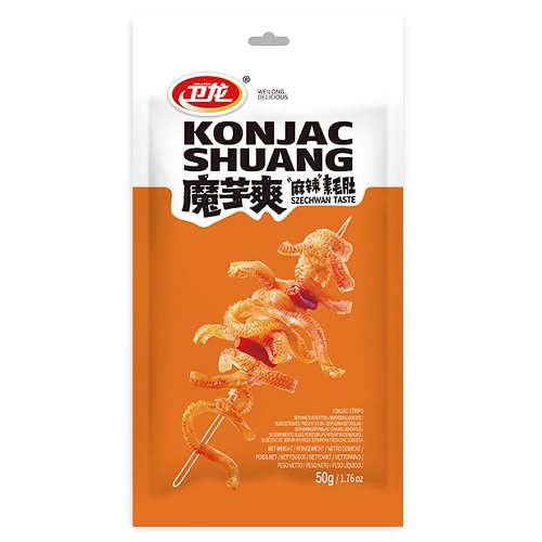 Konjac Shuang shirataki snack s příchutí Szechwan 252 g - Weilong