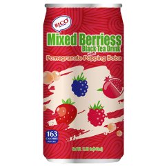 Mixed Berries flavoured Bubble Black Tea Drink 340 ml - RICO