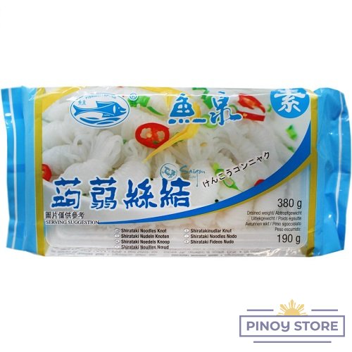 Konjac Noodles, Shirataki Knots 380 g - Fish Well