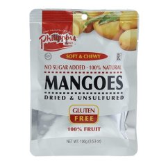 Dried Yellow Carabao Mango Natural unsweetened 100 g - Philippine brand
