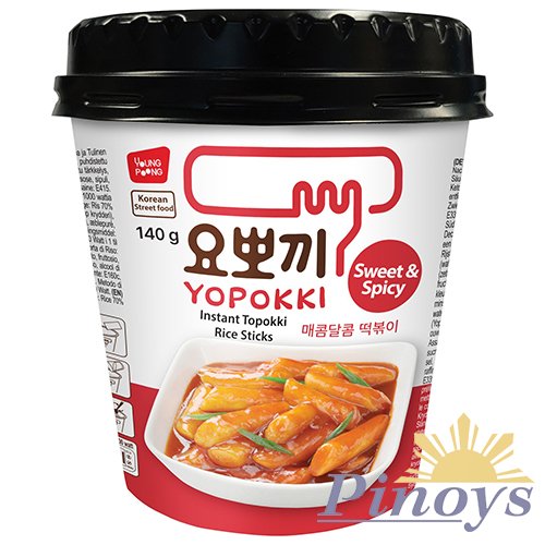 Korejské rýžové sladce pálivé koláčky Topokki 140 g - Yopokki