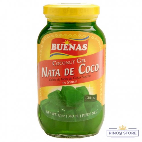Coconut Gel Green, Nata de Coco 340 g - Buenas