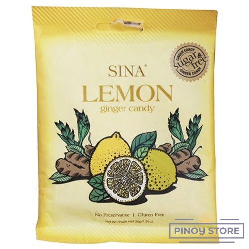 Chewy Ginger Candy with Lemon Flavour 36 g - Sina