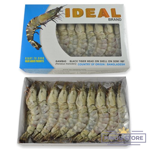 Black Tiger Shrimps 16/20 HO body peeled 1 kg - Seacon