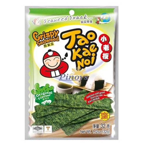 Seaweed snack crispy, 32 g - Tao Kae Noi