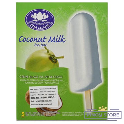 Coconut ice sticks 400 g (5x80g) - Bua Luang