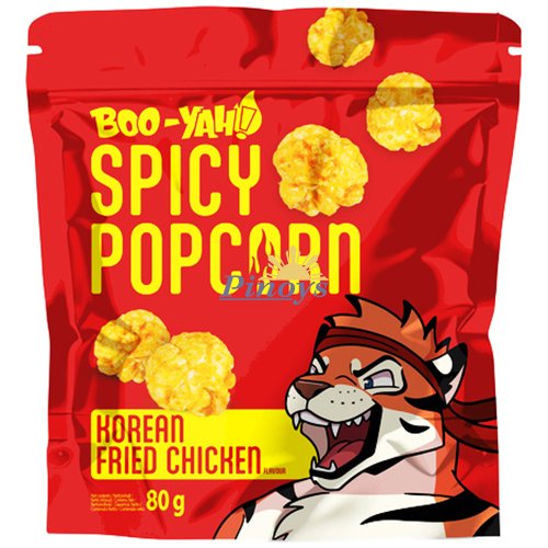 Pikantní popcorn s příchutí smaženého korejského kuřete 80 g - Boo-Yah