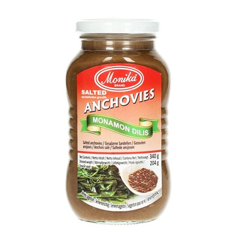 Omáčka s kousky fermentovaných nasolených ančoviček 340 g - Monika