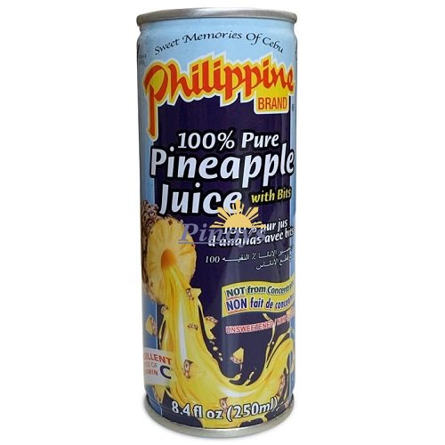 Pineapple Juice 100% with Pulp 250 ml - Philippine brand