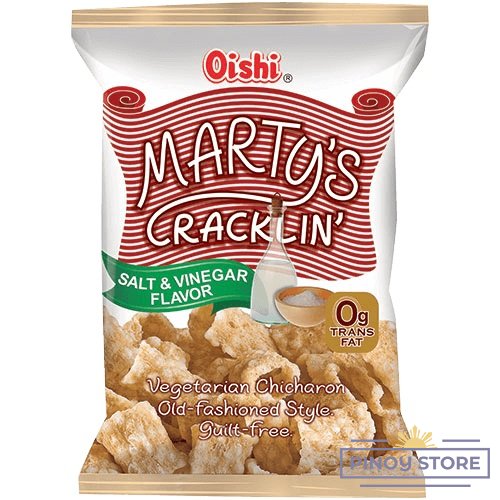 Marty's Cracklin', Salt and Vinegar Chicharon 90 g - Oishi