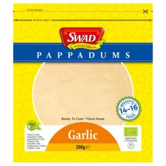 Bread Pappadums Garlic flavour 200 g - Swad