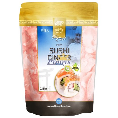 Sushi ginger slices, pink 1500 g - Golden Turtle