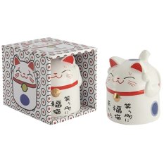 Hrnek v dárkové krabičce s kočičkou "Lucky Cat" v modré (350 ml) - Tokyo Design