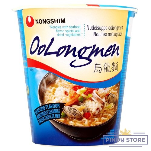 Oolongmen Instant Cup Noodle Soup, Seafood flavour 75 g - Nongshim