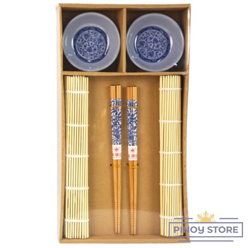Japanese Style Dinnerware set for Two, Blue deco
