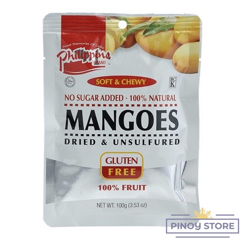 Dried Yellow Mango Natural unsweetened 100 g - Philippine brand