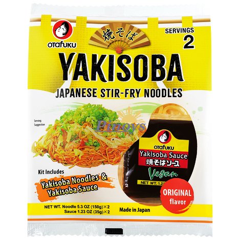 Japanese Yakisoba cooking set (2x noodles + 2x sauce) 370 g - Otafuku