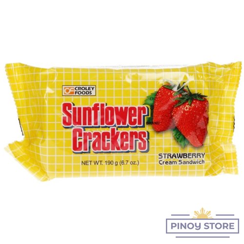 Sušenky s krémovou náplní s příchutí jahod 190 g - Sunflower