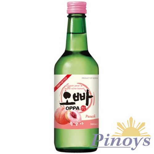 Soju Korean alcoholic drink Peach flavour 360 ml - Oppa