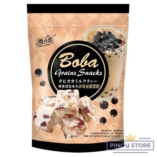 Boba Grains Snack Milk Tea flavour 144 g (12x12g) - Yuki & Love
