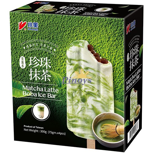 Boba zmrzlina s matcha příchutí 300 g (4x75g) - Shaomei