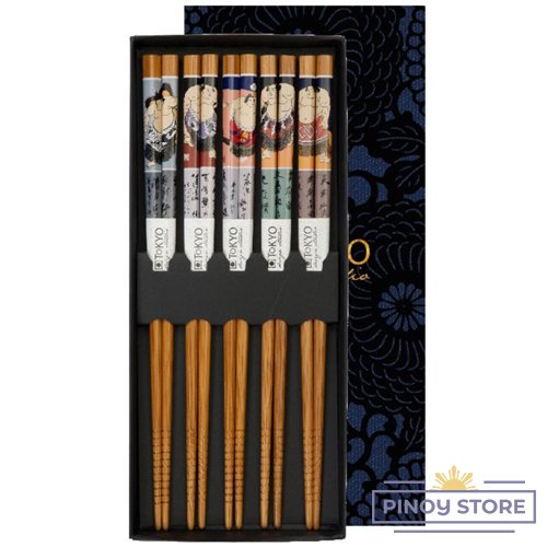 5 párů hůlek v dárkové krabičce "Sumo" - Tokyo Design
