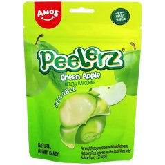 Peelerz želé bonbóny s příchutí  zeleného jablka 65 g - Amos