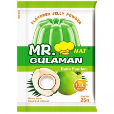 Mr. Gulaman Jelly Powder Buko Pandan flavored 25 g - Mr. Hat Gulaman