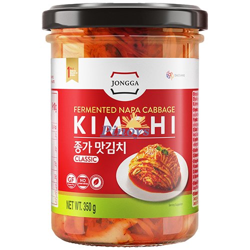 Fresh Korean Mat Kimchi, sliced in a jar 350 g - JONGGA