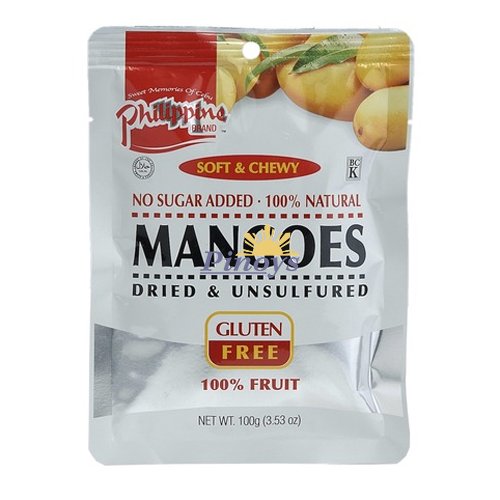 Dried Yellow Carabao Mango Natural unsweetened 100 g - Philippine brand