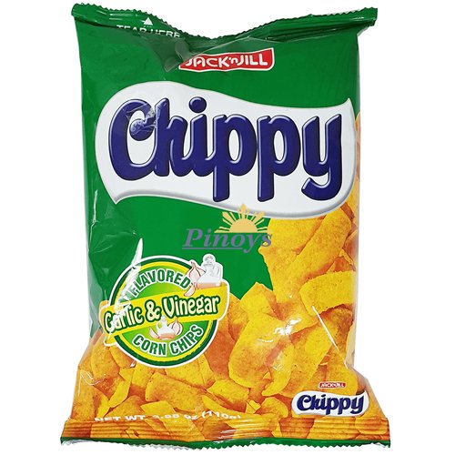 Kukuřičné chipsy s příchutí česneku a octa 110 g - Jack & Jill's